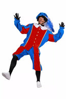 Pieten kostuum "Populair" turquoise/rood