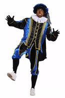 Pieten kostuum "Bilbao" blauw/zwart