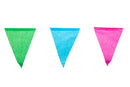 Vlaggenlijn papier multicolor 10 meter