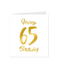 Wenskaart Gold/White  65 jaar - Happy 65 Birthday