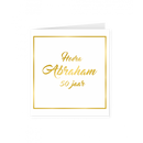 Wenskaart Gold/White Hoera Abraham 50 jaar