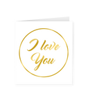 Wenskaart Gold/White I Love You