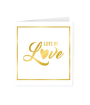 Wenskaart Gold/White Lots of Love