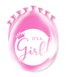Party Ballonnen It's a Girl, 8 stuks