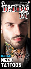 Tijdelijke Neck Tattoo Tijger