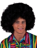 Afro pruik zwart maxi