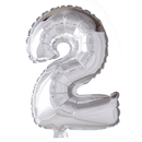 Folie Cijfer 16" / 40cm Zilver 0-9