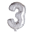 Folie Cijfer 16" / 40cm Zilver 0-9