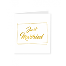 Kaart goud/wit Just Married