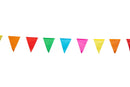 Vlaggenlijn papier multicolor 10 meter