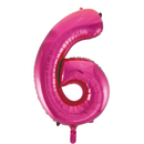 Folie Cijfer 16" / 40cm Roze 0-9
