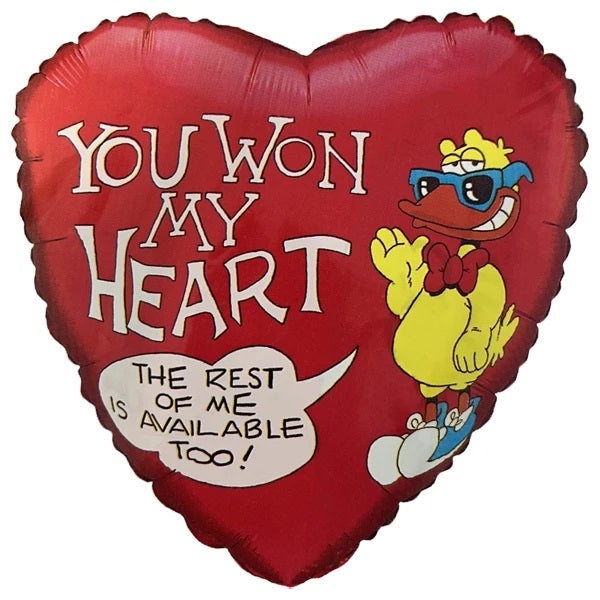 Folie helium ballon You won my Heart / Valentine