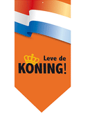 Banier papier Leve de Koning! 25x50 cm