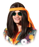 Heren pruik Hippie man bruin