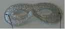 Oogmasker bril glitter zilver