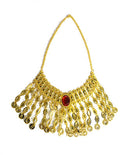 Ketting Egypte met rode steen breed