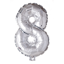 Folie Cijfer 16" / 40cm Zilver 0-9