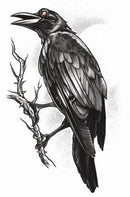 Tijdelijke Tattoo Goth Raaf
