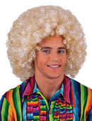 Afro pruik wit goud