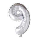 Folie Cijfer 16" / 40cm Zilver 0-9
