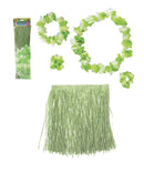 Hawaii rokje 60 cm met haarclip bloem en bloemenkransje