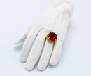 Ring Sinterklaas met rode steen