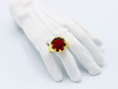 Ring Sinterklaas met rode steen maat 27