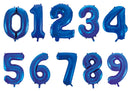 Folie cijfer 16" / 40cm Blauw 0-9