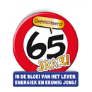 Verkeersbord wenskaart 65 jaar