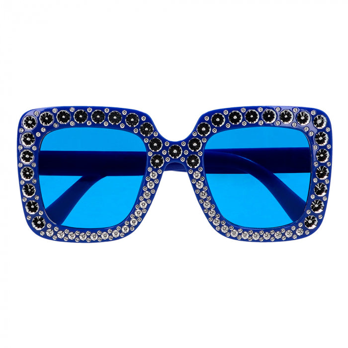 Party bril bling bling blauw