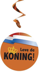 Decospiralen Leve de Koning! 2 stuks