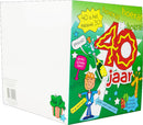 Kaart Cartoon man 40 jaar