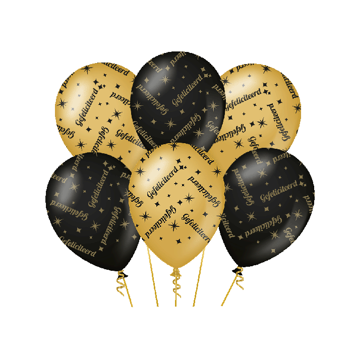 Ballonnen Classy Gefeliciteerd 6 stuks