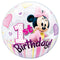 Bubble helium ballon Minnie Mouse 1st Birthday