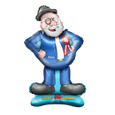 Folie helium ballon Shape Abraham 50 (90cm)