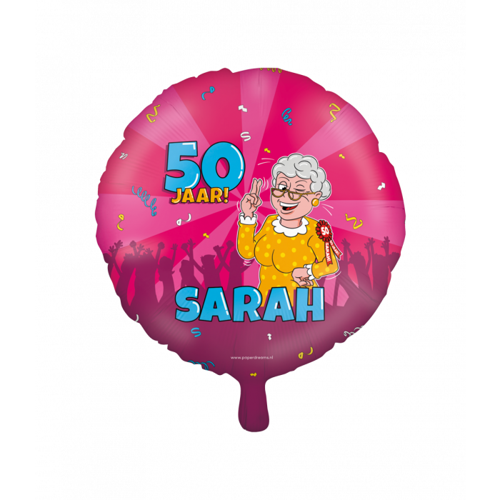 Folie helium ballon Cartoon Sarah 50