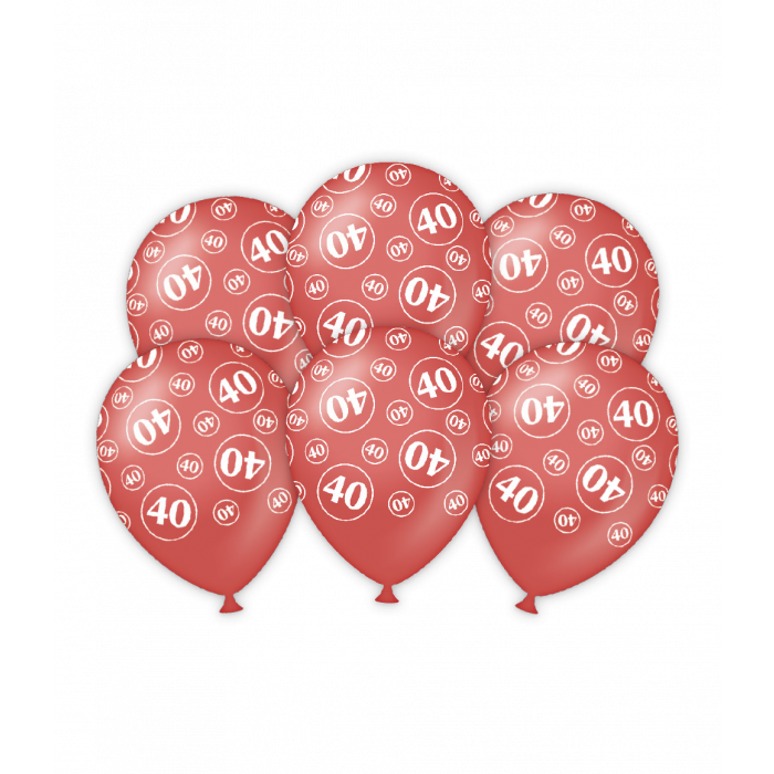 Ballonnen bedr. 40 jaar Getrouwd 6 stuks