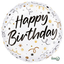 Folie helium ballon Happy Birthday Streamers