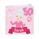 Kaart XL Sarah 50 jaar (23x23cm)