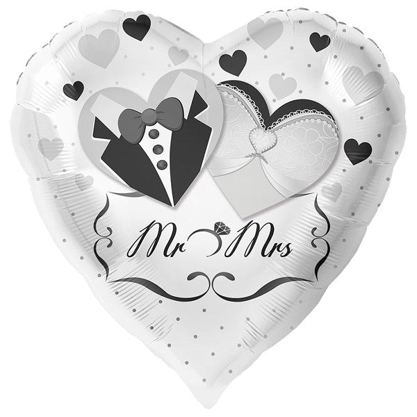Folie helium ballon Mr & Mrs