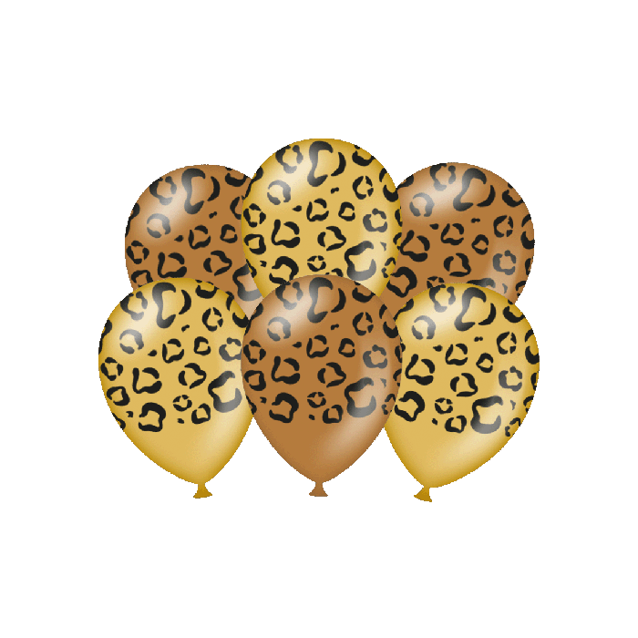 Party Ballonnen Luipaard, 6 stuks