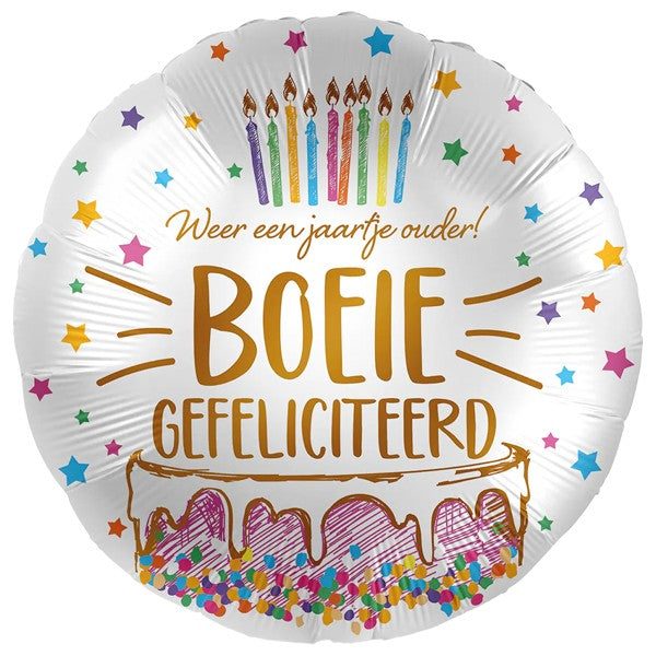 Folie helium ballon Gefeliciteerd Boeie