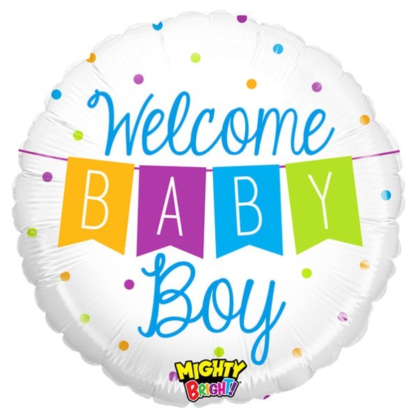 Folie helium ballon Welcome Baby Boy