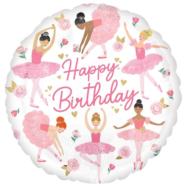 Folie helium ballon Ballerina Birthday Girl