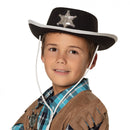 Cowboy hoed Sheriff kind zwart