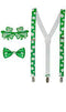 St Patrick's Day set (bretels, strik en partybril)