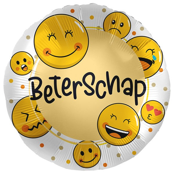 Folie helium ballon Beterschap Smiley