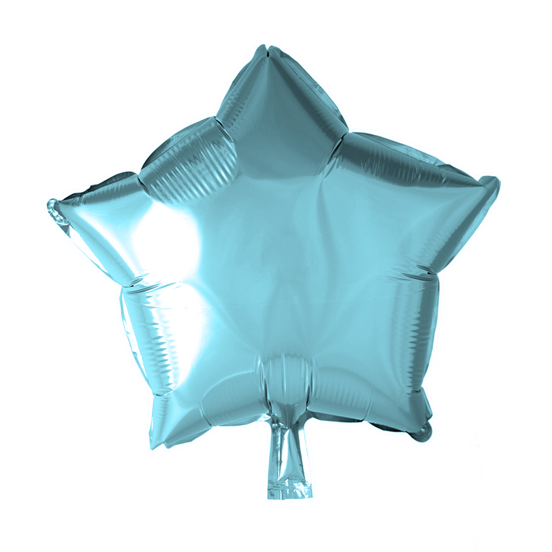 Folie helium ballon Ster lichtblauw