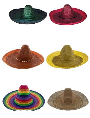 Mexicaanse hoed / Sombrero, div. kleuren