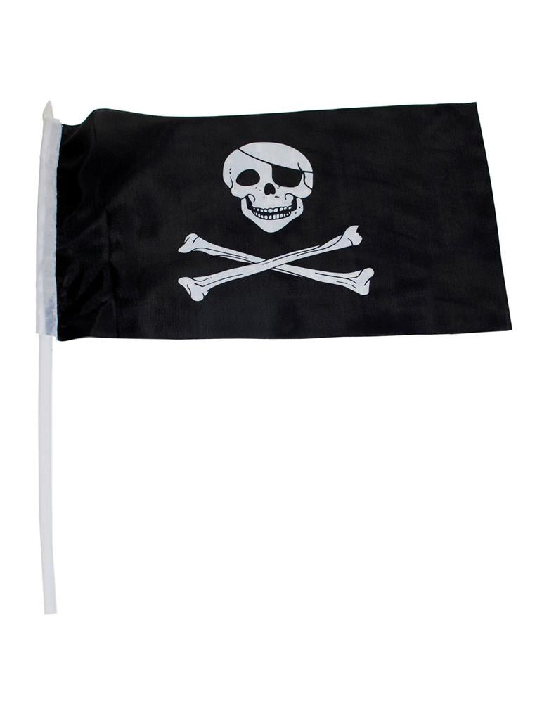 Piraten Zwaai Vlaggetje op stok 30x45cm
